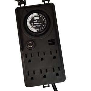 Intermatic HB1116R Heavy Duty Outdoor Timer 6 Outlet 24Hr Weatherproof Garden